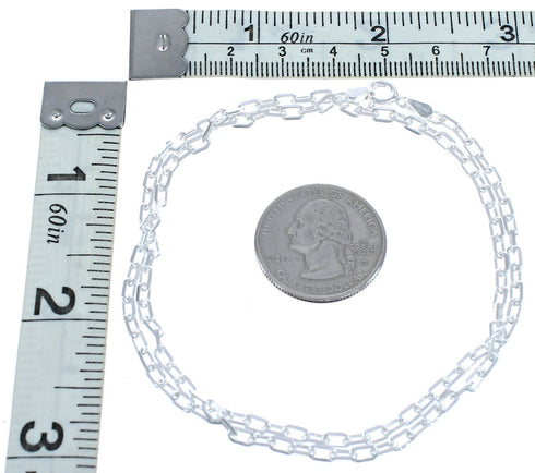 Genuine Sterling Silver Italian Anchor Chain 16" Necklace JX120900